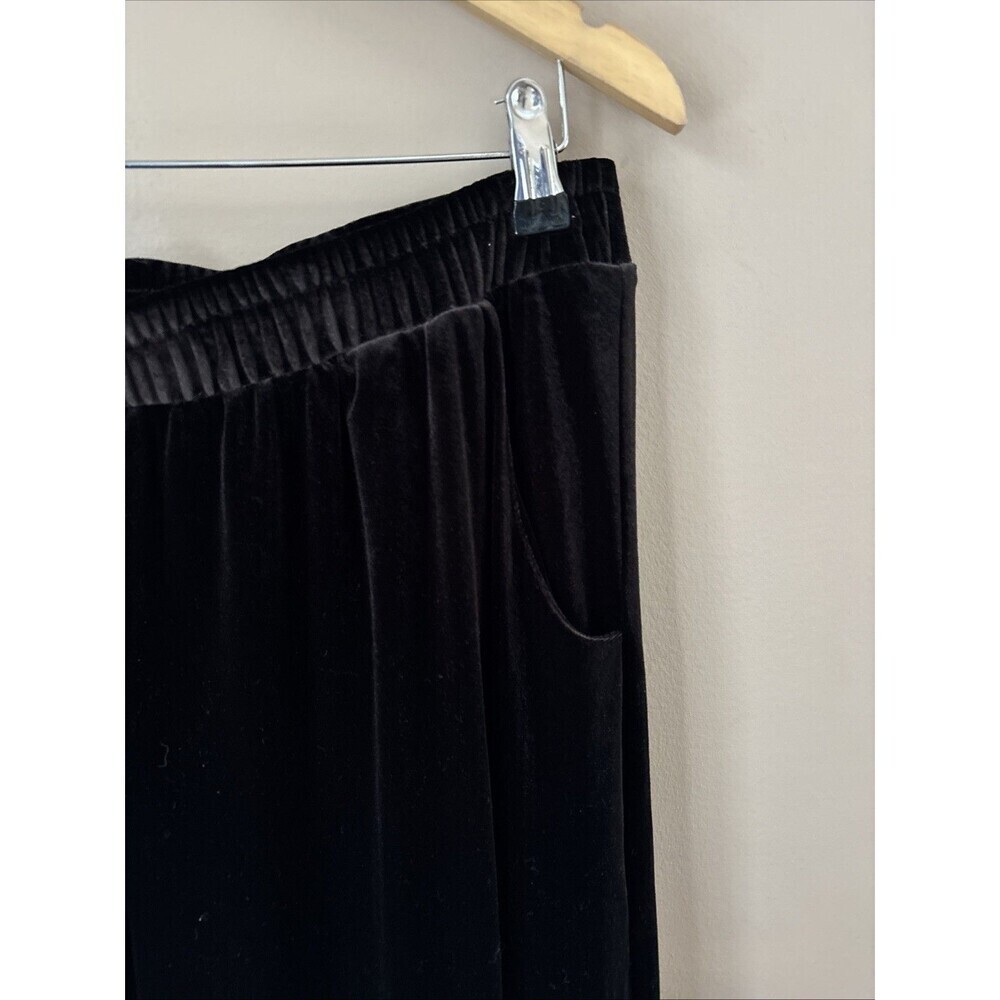 Cal Style Women’s Large Black Velvet Sweatpants - Picture 2 of 6